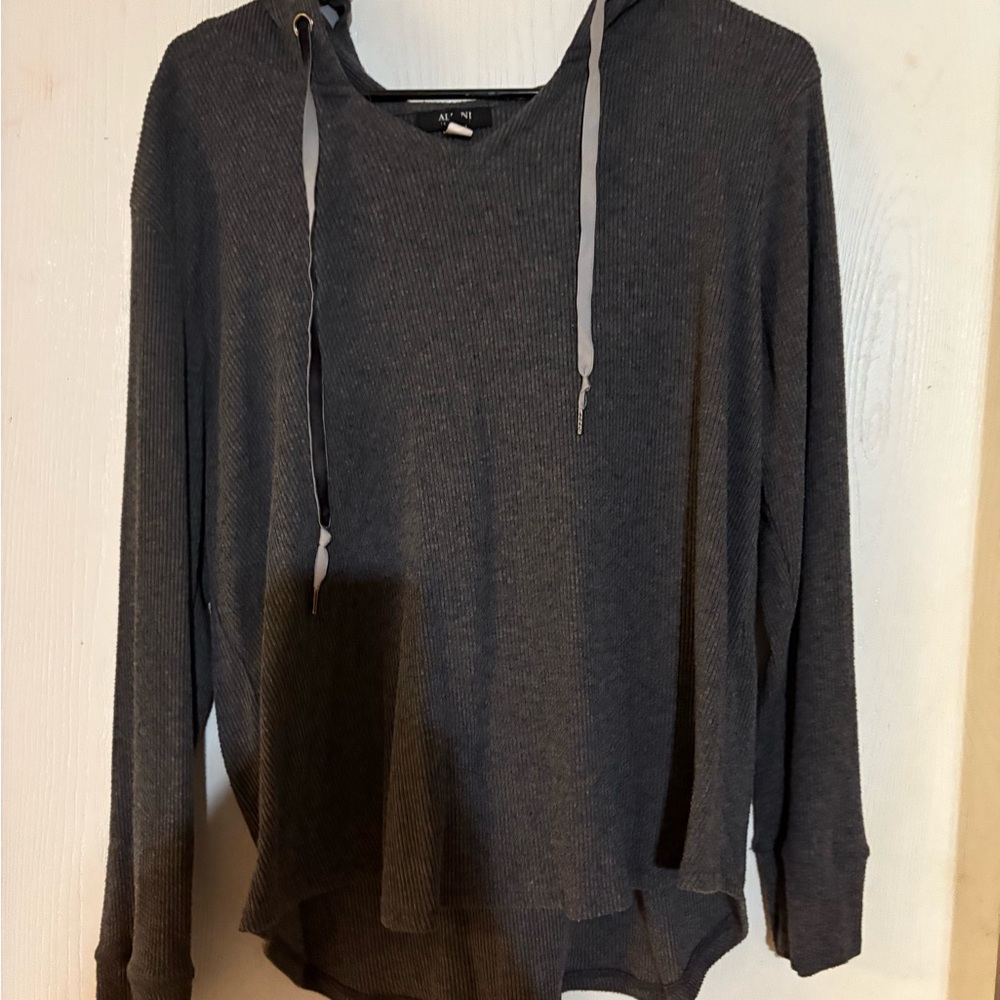 Women's Gray Hoodie Top